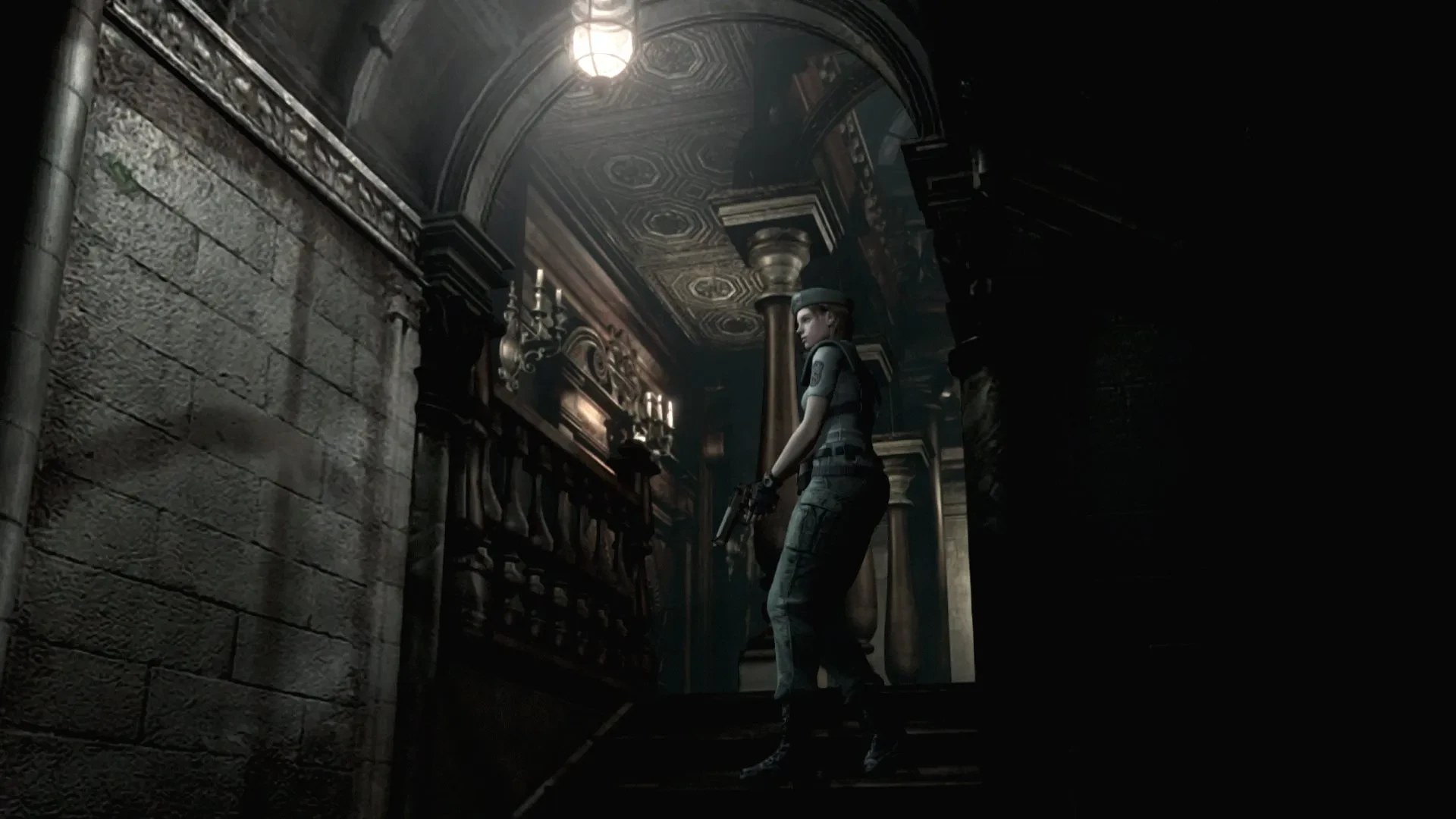 Jill holding a Handgun in Resident Evil