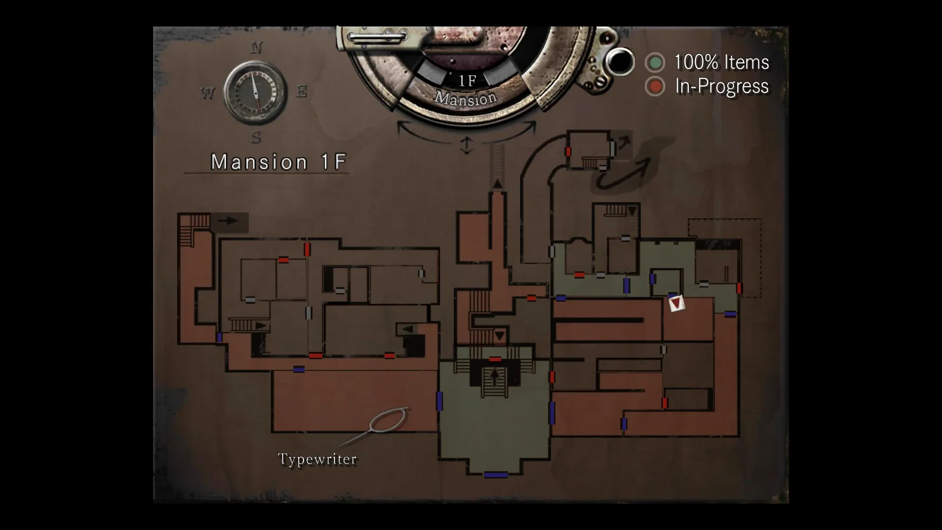 Map showing shotgun room in Resident Evil