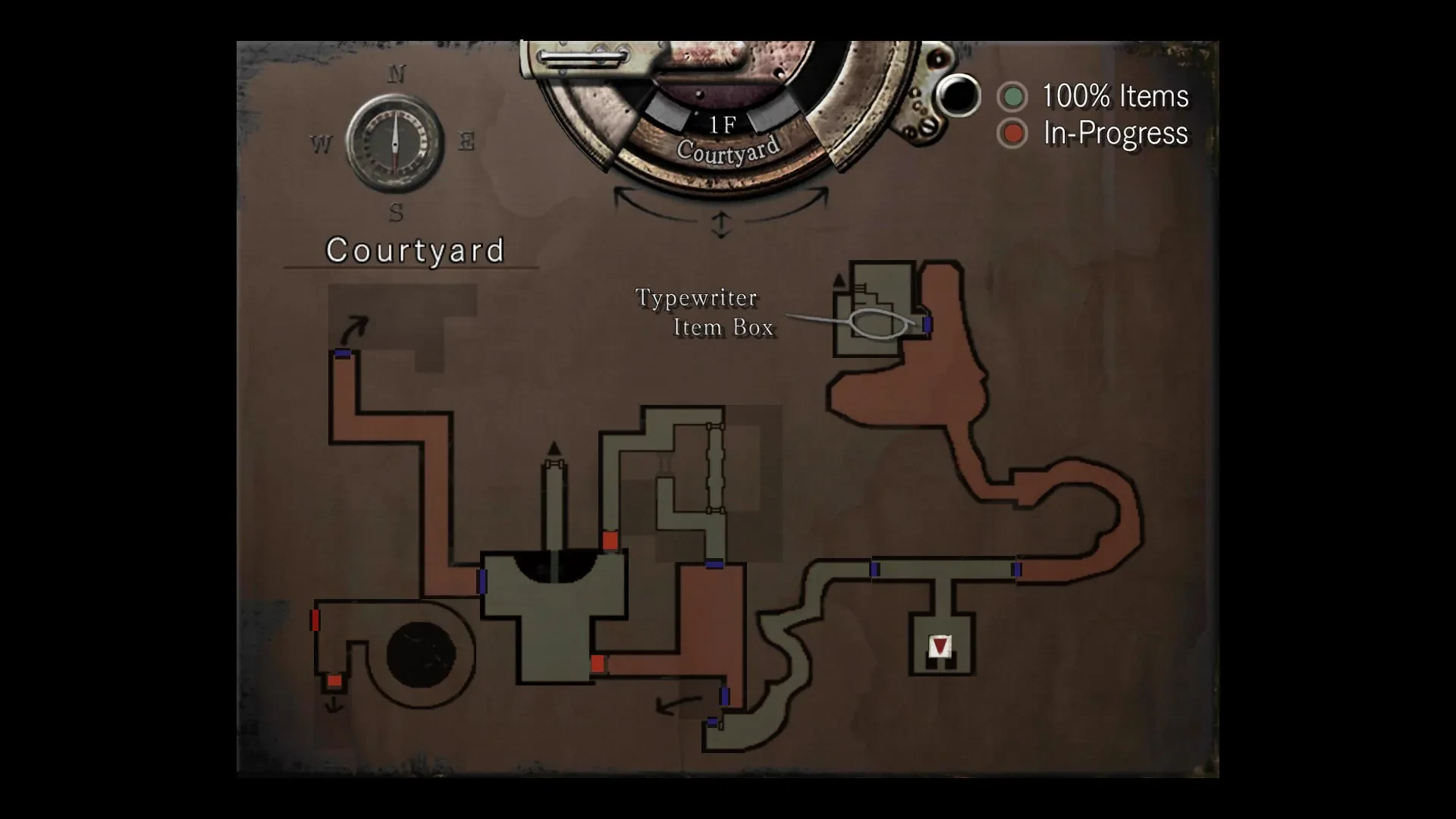 Resident Evil map showing magnum location